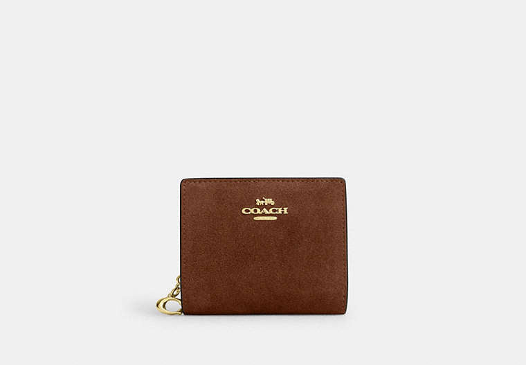 Snap Wallet In Signature Chenille - Gold/Warm Brown