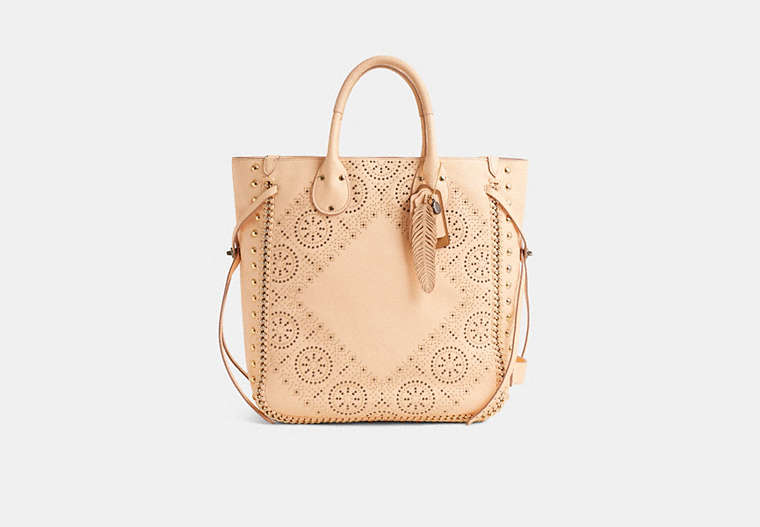Custom Tall Tatum Tote - Light Gold/Apricot