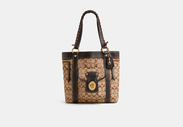 Custom Legacy Signature Tote - Brass/Khaki/Black
