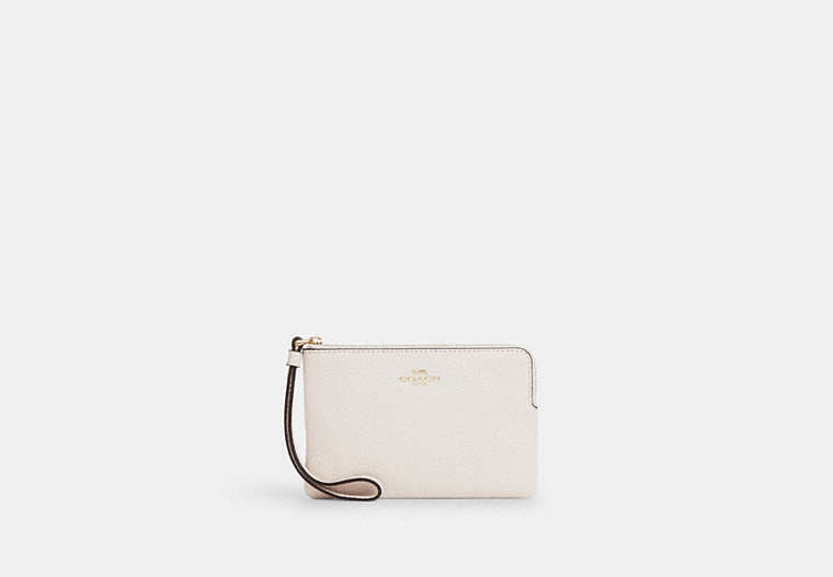 Corner Zip Wristlet - Gold/Chalk
