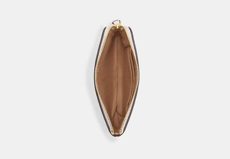 Corner Zip Wristlet - Gold/Chalk