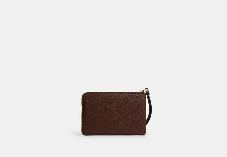 Corner Zip Wristlet - Gold/Maple