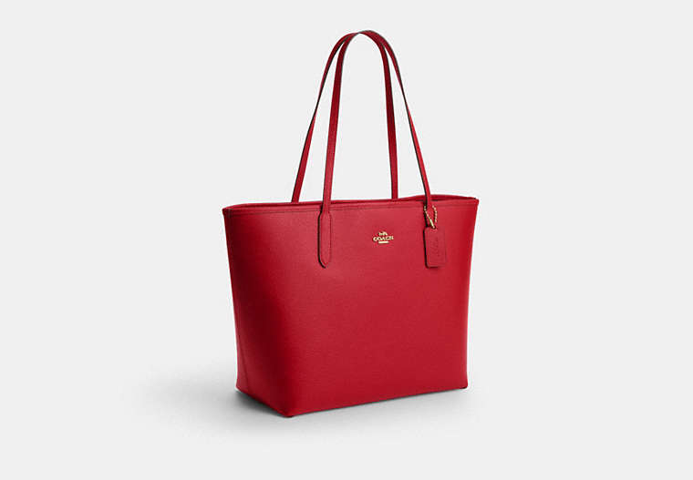 City Tote Bag - Gold/Bright Cardinal