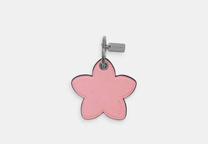 Flower Bag Charm - Silver/Flower Pink