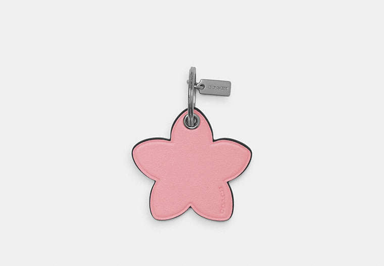Flower Bag Charm - Silver/Flower Pink