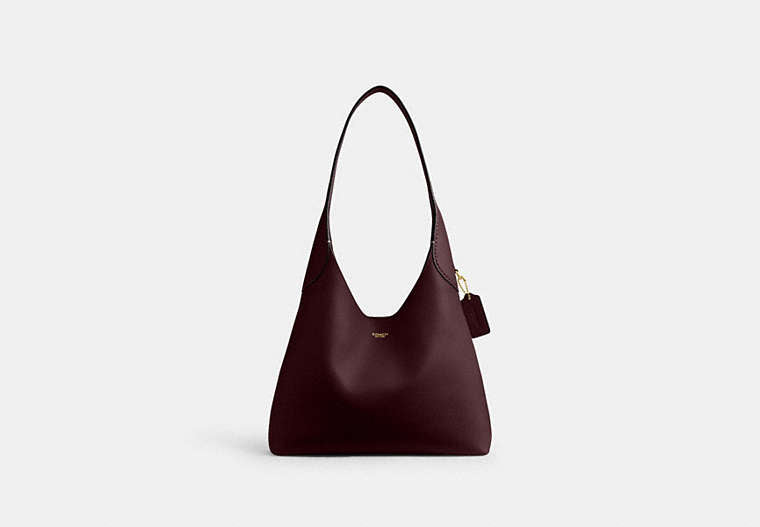 Brooklyn Shoulder Bag 28 - Brass/Merlot