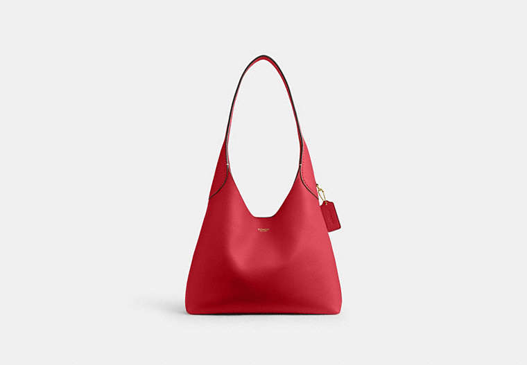 Brooklyn Shoulder Bag 28 - Brass/Scarlet