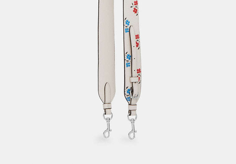 Strap With Floral Print - Silver/Chalk Multi