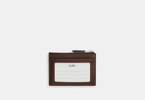 Mini Skinny ID Case In Signature Chenille - Silver/Oak/Maple