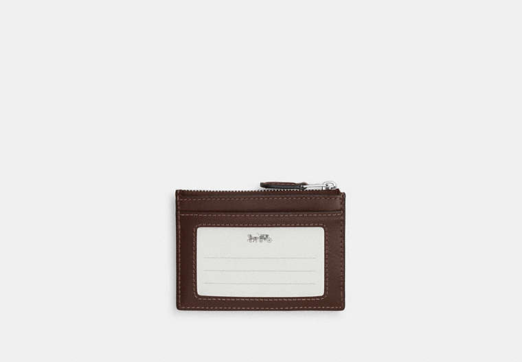 Mini Skinny ID Case In Signature Chenille - Silver/Oak/Maple