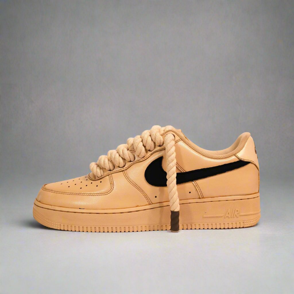 COFFEE AF1 (Black Swoosh)