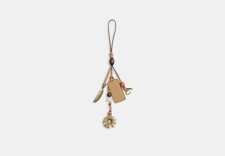 Heritage Bag Charm - Brass/Tan