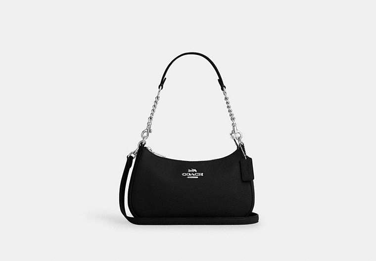 Teri Shoulder Bag With Pouch - Silver/Black