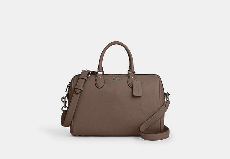 Rowan Large Satchel Bag - Gunmetal/Dark Stone