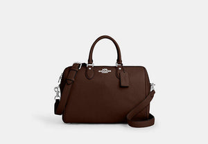 Rowan Large Satchel Bag - Silver/Maple
