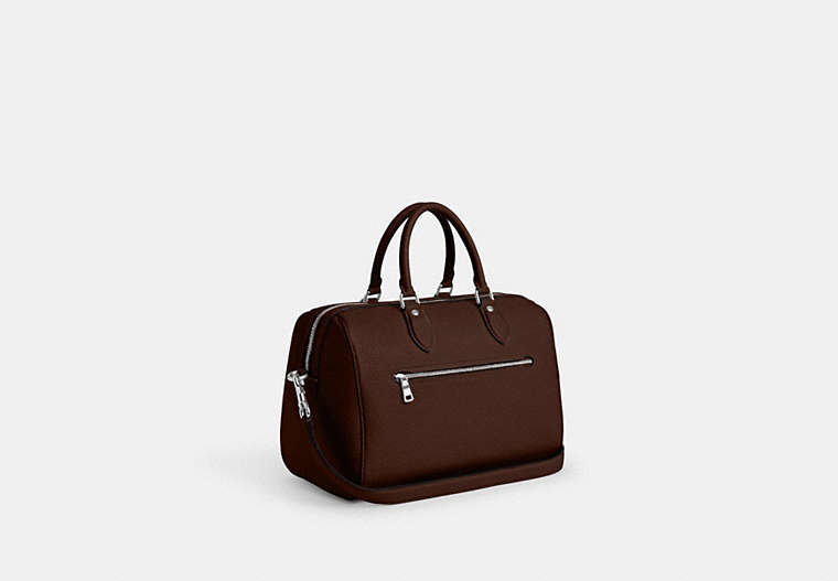 Rowan Large Satchel Bag - Silver/Maple