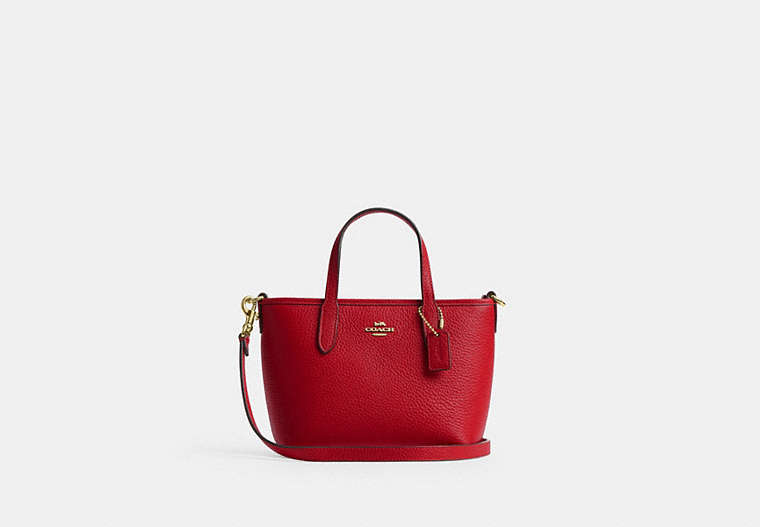 City Mini Tote Bag - Gold/Bright Cardinal