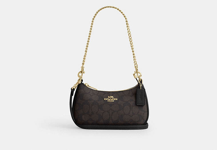 Teri Mini Crossbody Bag - Gold/Walnut/Black