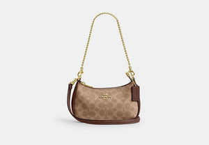 Teri Mini Crossbody Bag - Gold/Tan/Brown