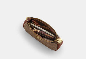 Teri Mini Crossbody Bag In Signature Canvas - Gold/Tan/Brown