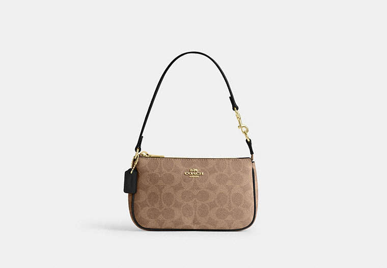 Nolita 19 In Signature Canvas - Gold/Tan/Black