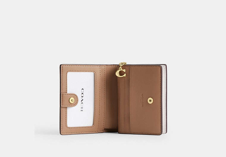 Snap Wallet In Signature Chenille - Gold/Sand/Chalk