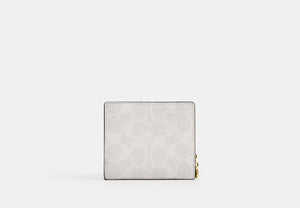 Snap Wallet In Signature Chenille - Gold/White/Chalk
