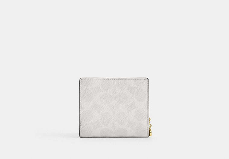 Snap Wallet In Signature Chenille - Gold/White/Chalk
