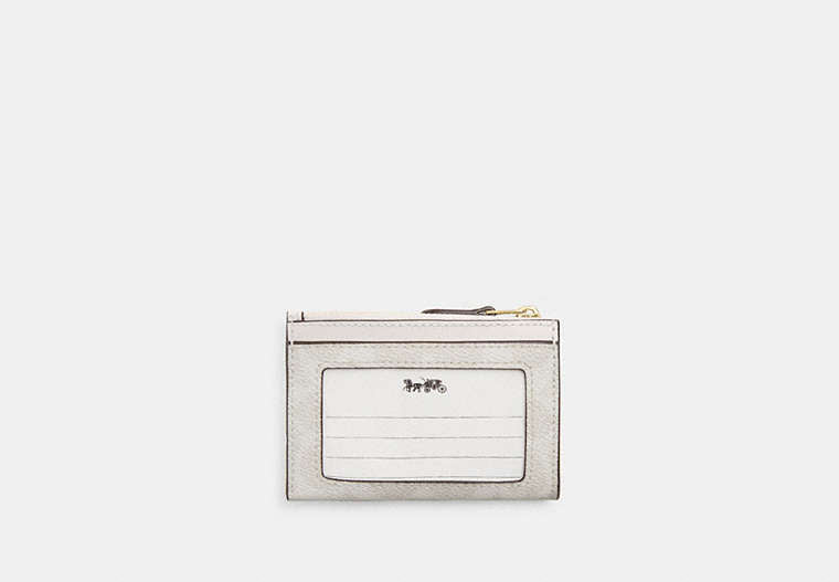 Mini Skinny ID Case In Signature Chenille - Gold/White/Chalk