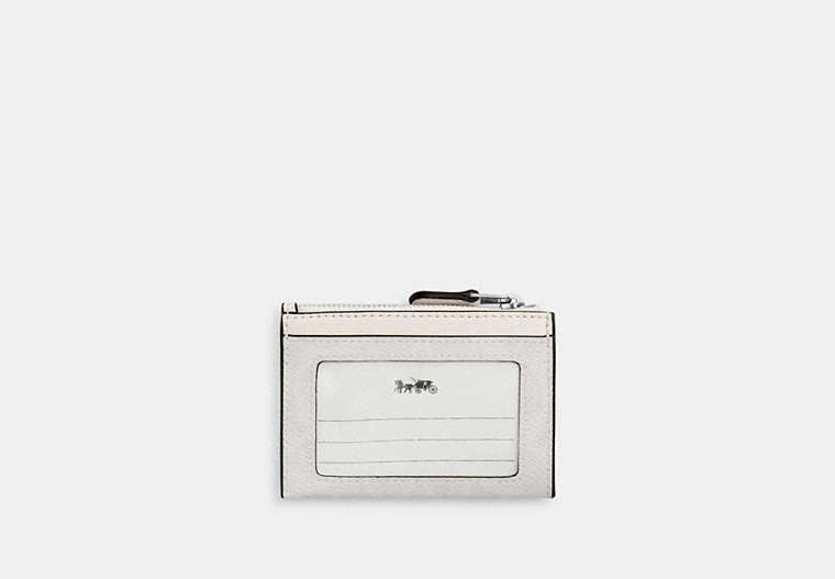 Mini Skinny ID Case In Signature Chenille - Silver/White/Chalk