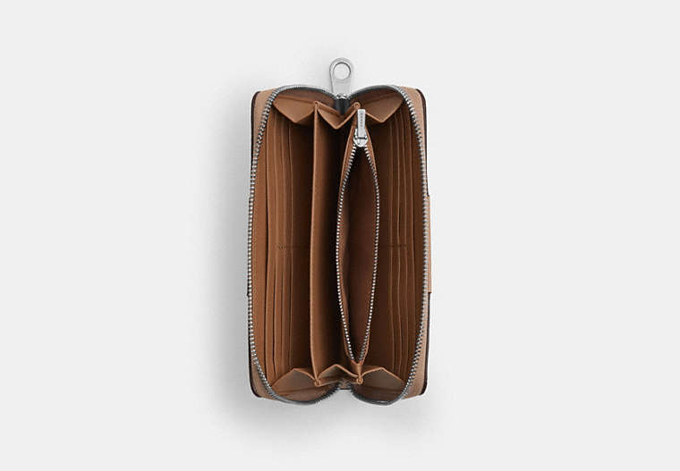 Long Zip Around Wallet - Silver/Sand/Taupe