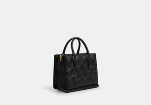 Maggie Small Tote Bag In Signature Leather - Gold/Black