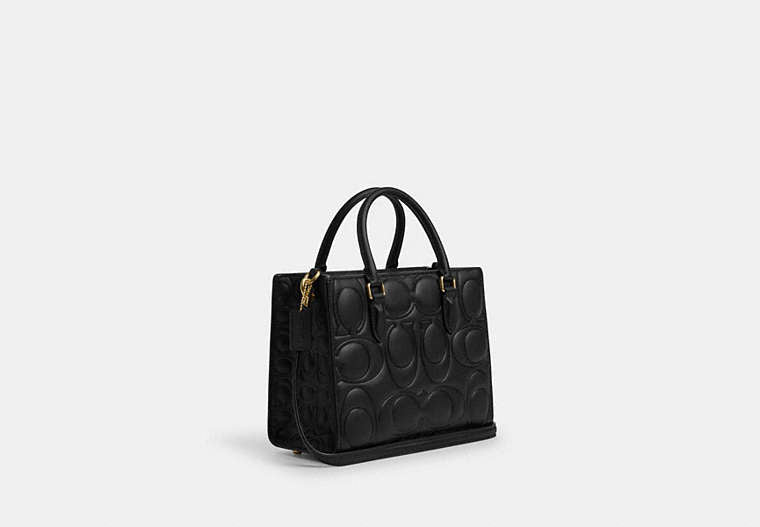 Maggie Small Tote Bag In Signature Leather - Gold/Black