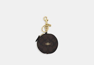 Signature Bag Charm - Gold/Walnut/Black