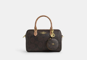 Signature Bag Charm - Gold/Walnut/Black