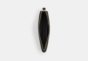 Large Corner Zip Wristlet - Gold/Walnut/Black