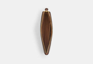 Large Corner Zip Wristlet - Gold/Tan/Brown