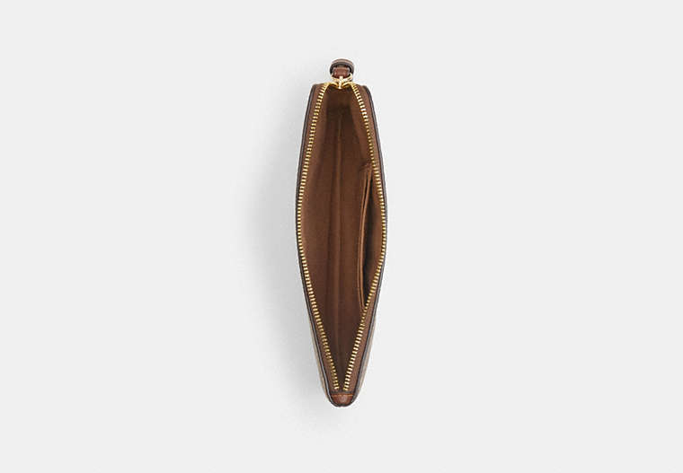 Large Corner Zip Wristlet - Gold/Tan/Brown