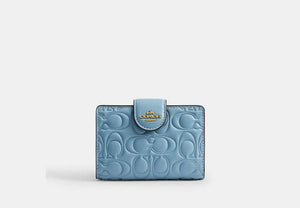 Medium Corner Zip Wallet - Gold/Azure