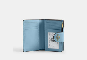 Medium Corner Zip Wallet - Gold/Azure