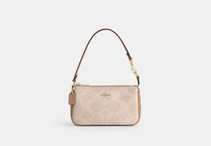 Nolita 19 In Blocked Signature Canvas - Gold/Sand/Tan