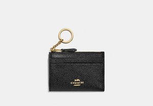 Mini Skinny ID Case In Signature Chenille - Gold/Black