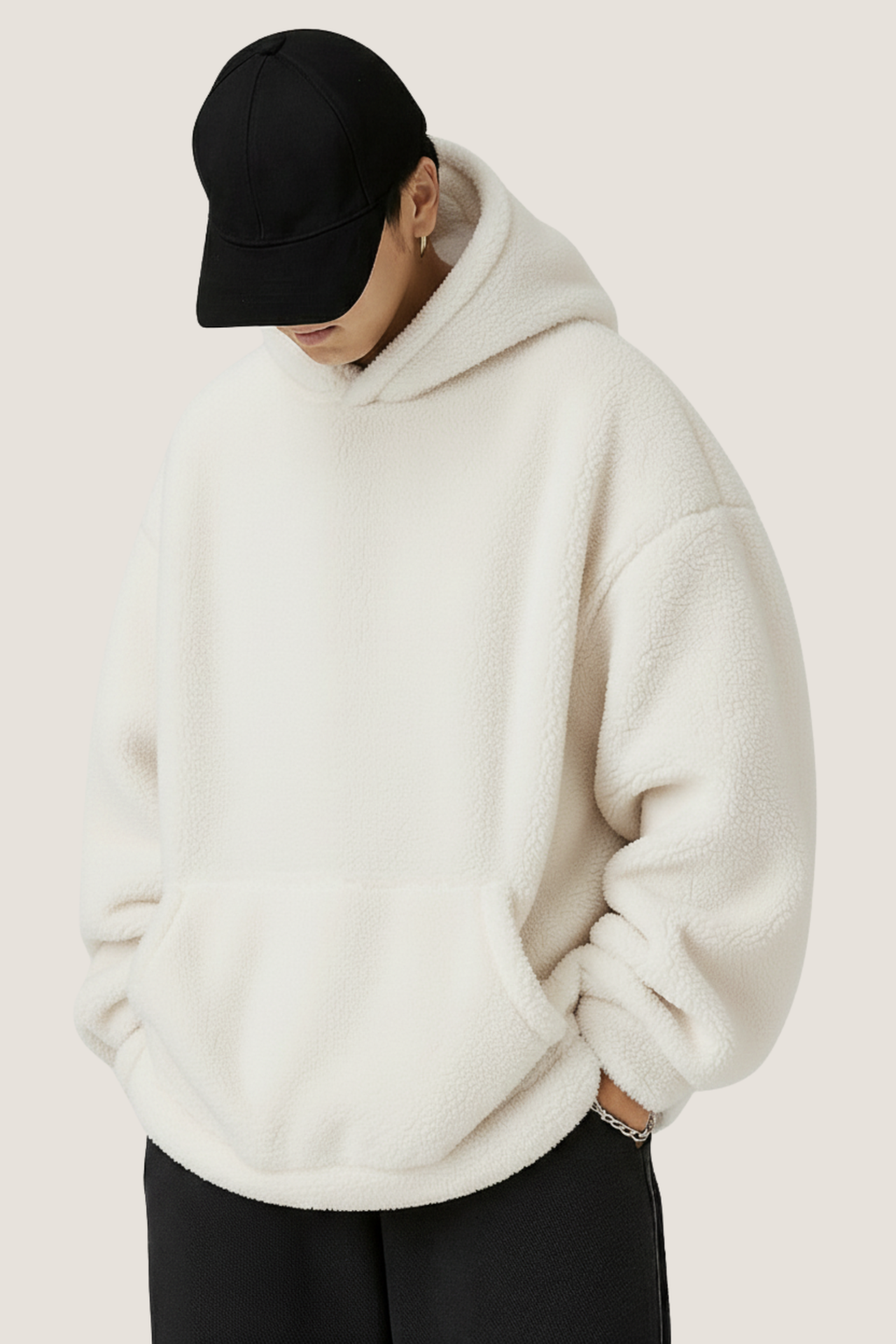 Sherpa White Furr oversized hoodie