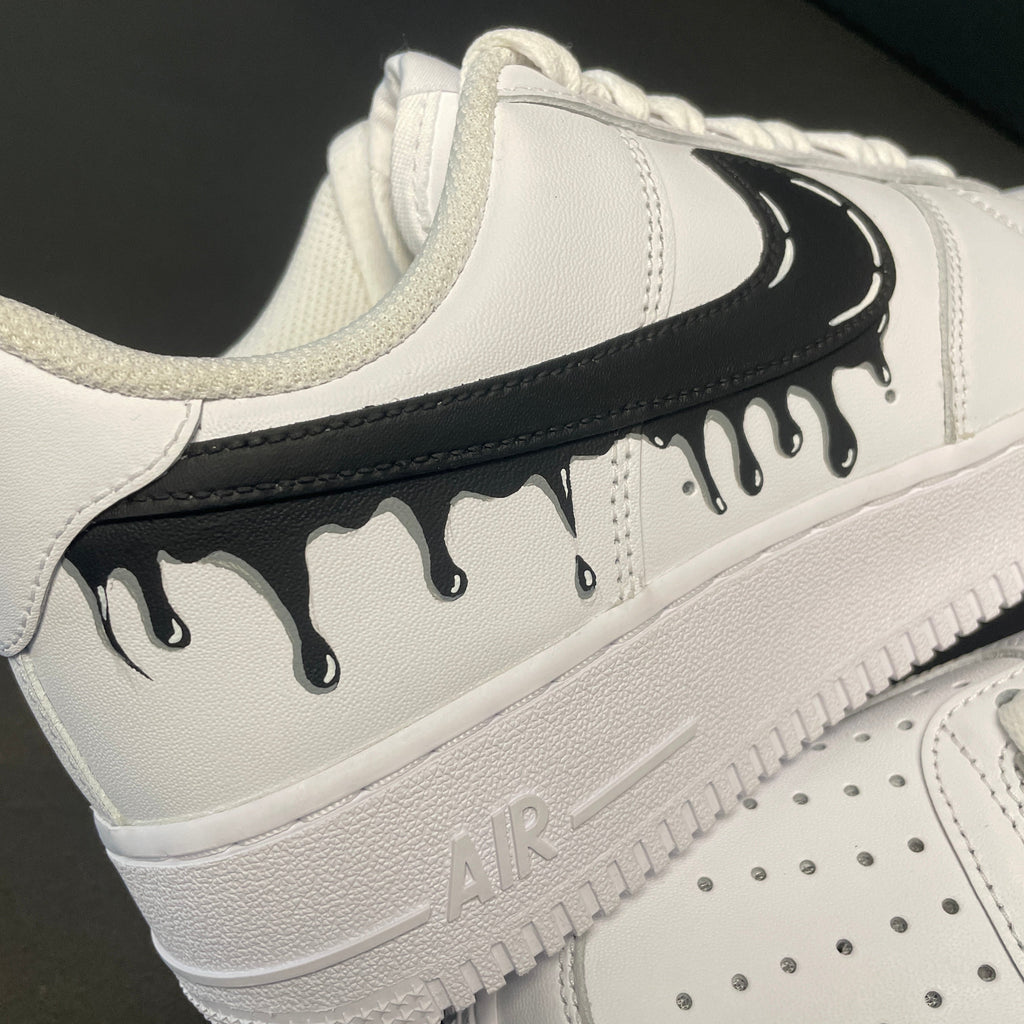 BLACK DRIP SWOOSH AF1