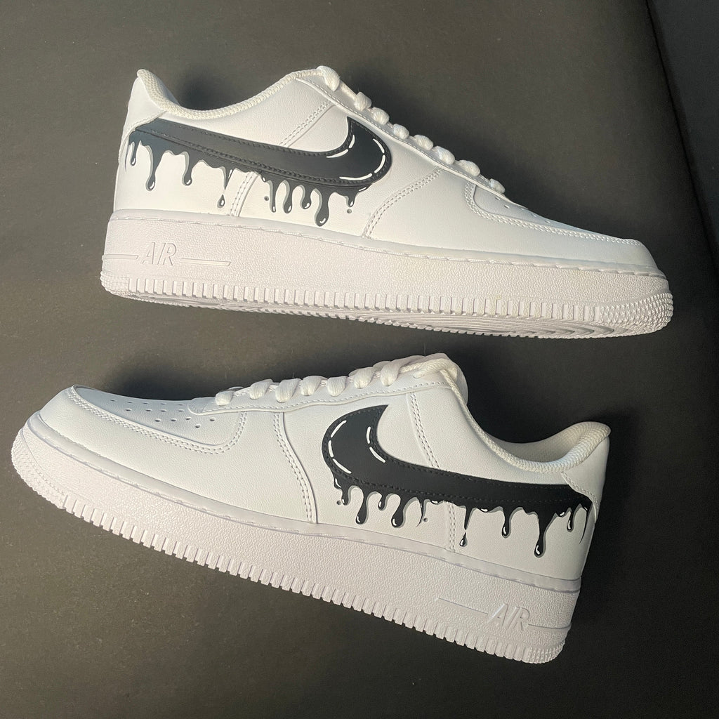 BLACK DRIP SWOOSH AF1
