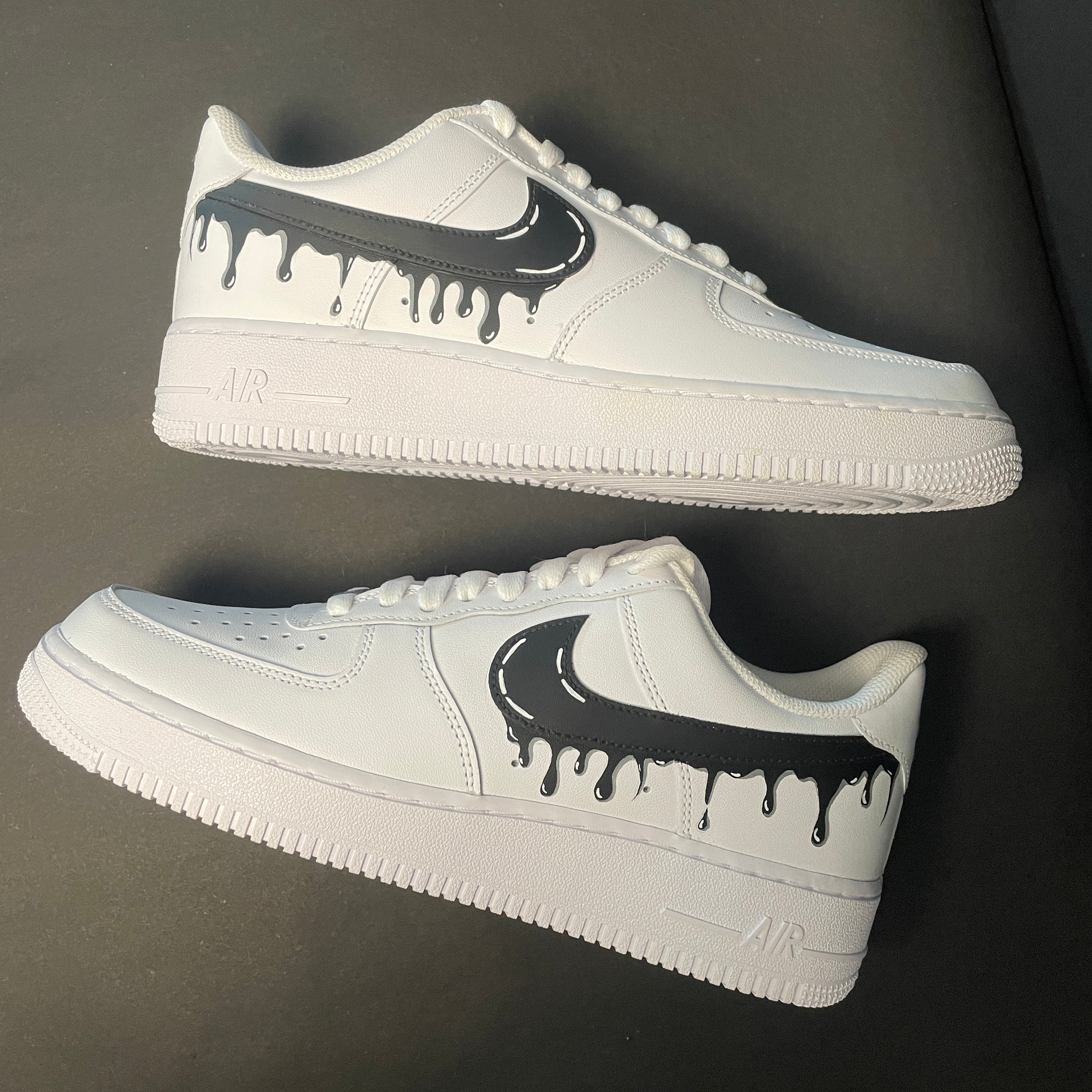 BLACK DRIP SWOOSH AF1
