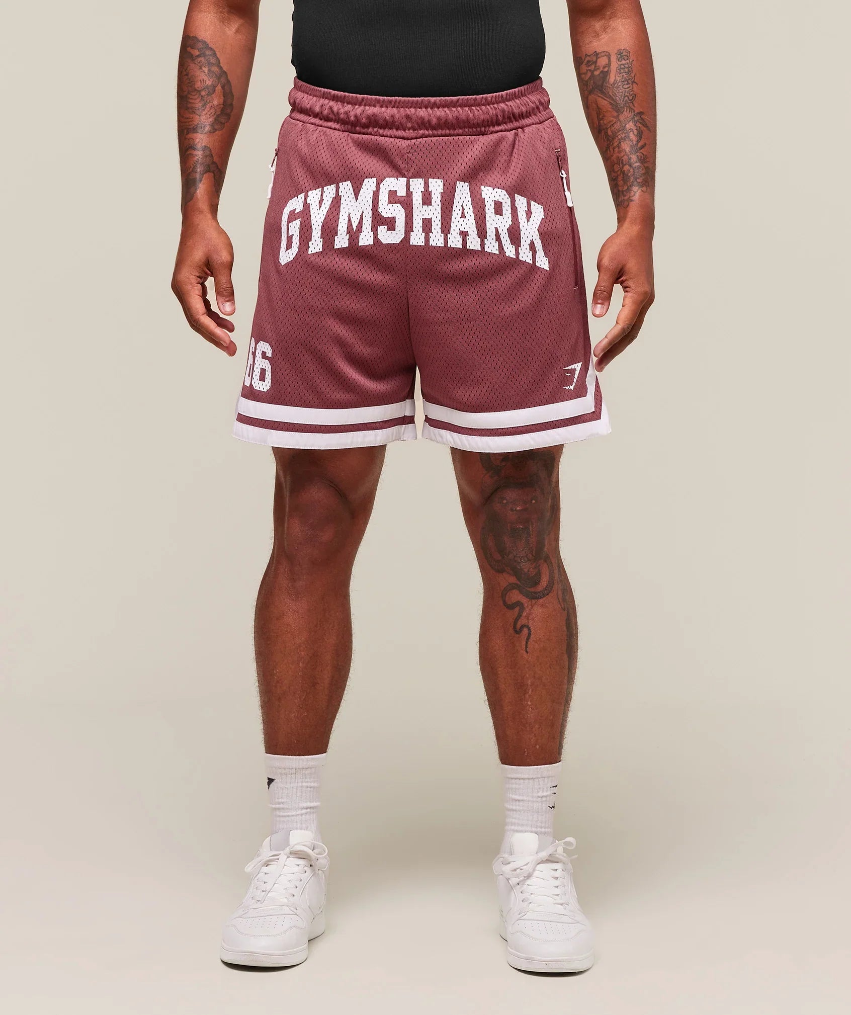 Gymshark Varsity Mesh Shorts - Washed Berry Pink