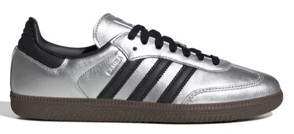 adidas Samba OG Silver Metallic Black Gum (W)