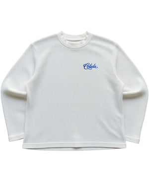 Off-white waffle knit oversized full-sleeve Front Design