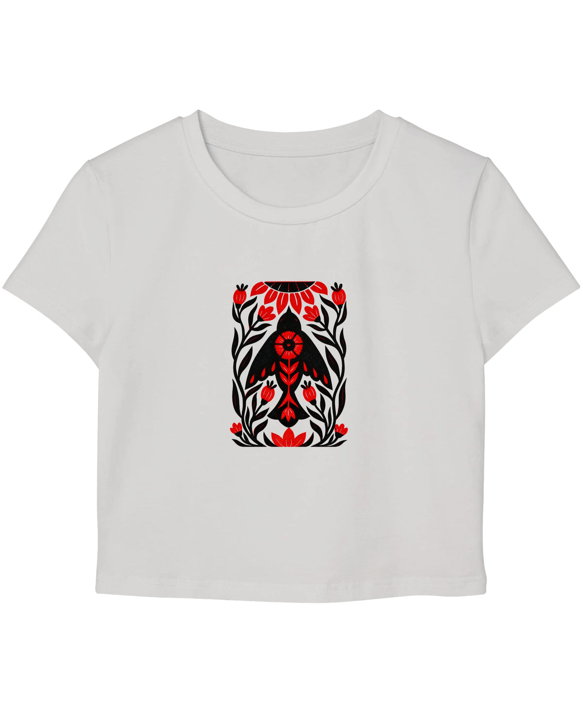 White Baby Tee Front Design